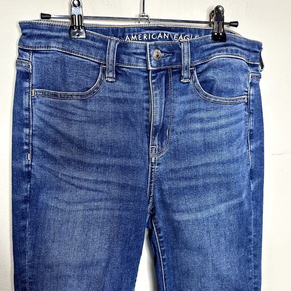 American Eagle Jeans Womens Size 6 Long Blue Hi-Rise Jegging - Picture 2 of 9